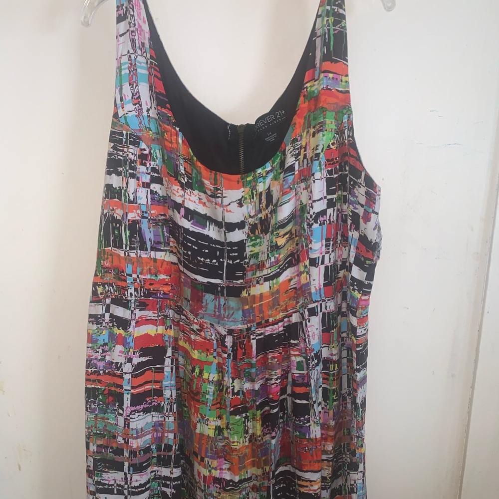 F21 COLORFUL DRESS 1X